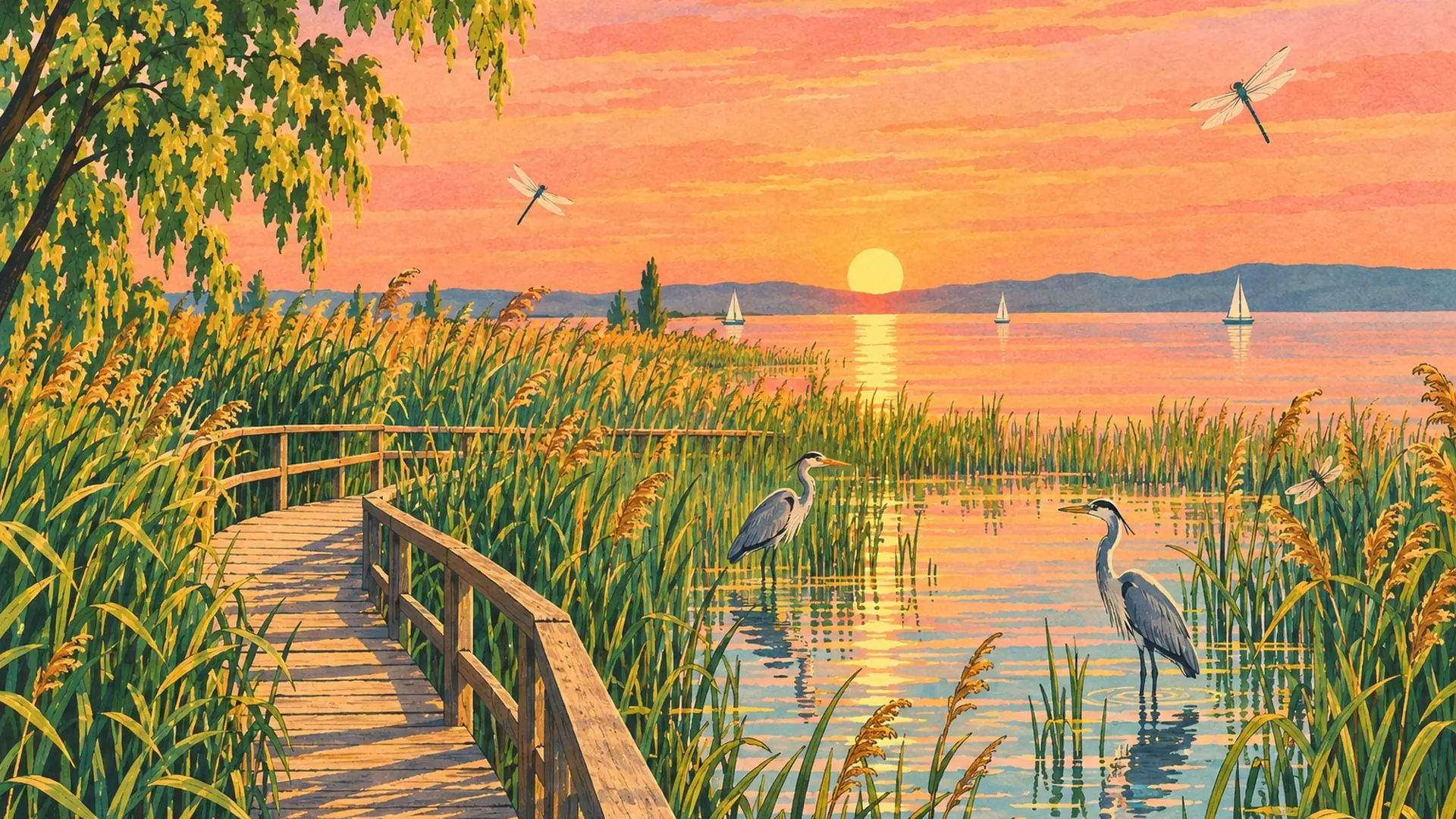 Reed walkway